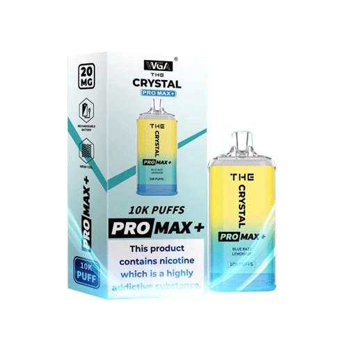 The Crystal Pro Max Plus 10000 Disposable Vape Pod 20MG 10x Multipack