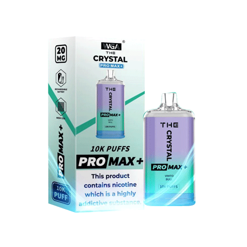 The Crystal Pro Max Plus 10000 Disposable Vape Pod 20MG 10x Multipack