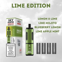 4 in 1 Sky Hunter 2600 Puffs Disposable Vape Pod Kit Pack of 5