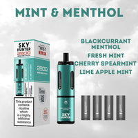 4 in 1 Sky Hunter 2600 Puffs Disposable Vape Pod Kit Pack of 5