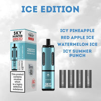 4 in 1 Sky Hunter 2600 Puffs Disposable Vape Pod Kit Pack of 5