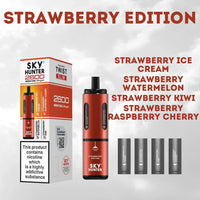 4 in 1 Sky Hunter 2600 Puffs Disposable Vape Pod Kit Pack of 5