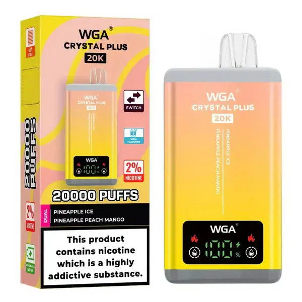 WGA Crystal Plus 20000 Puffs Dual Flavours box of 10
