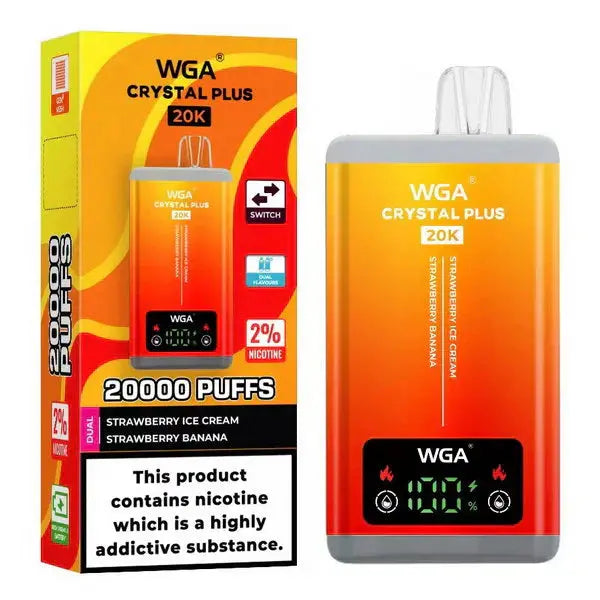 WGA Crystal Plus 20000 Puffs Dual Flavours box of 10