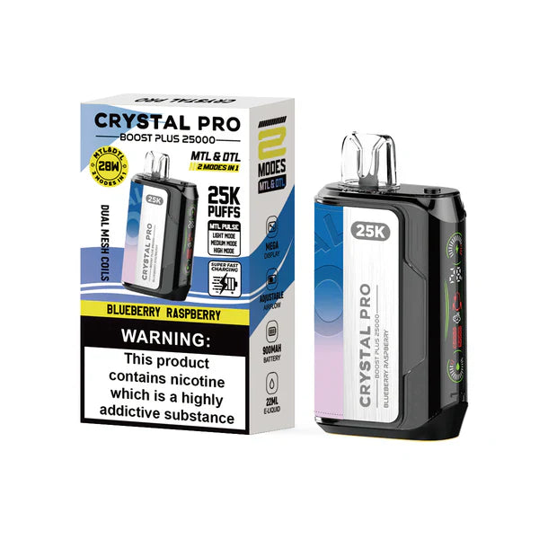 Crystal Pro Boost Plus 25000 Disposable Vape Pod Device - 20mg - Box of 5
