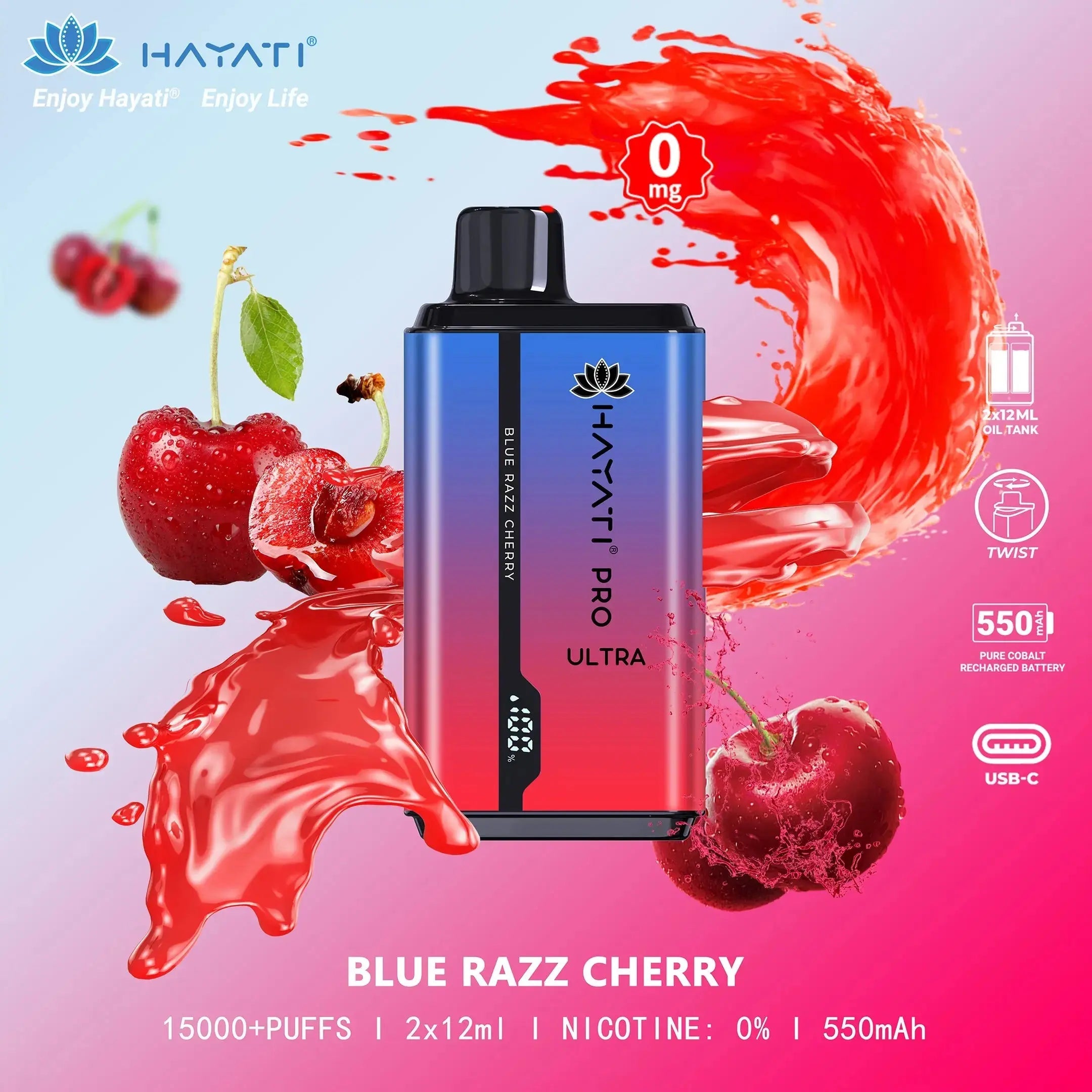 Hayati Pro Ultra 15000 Puffs Disposable Vape Bar Pod Box Of 10