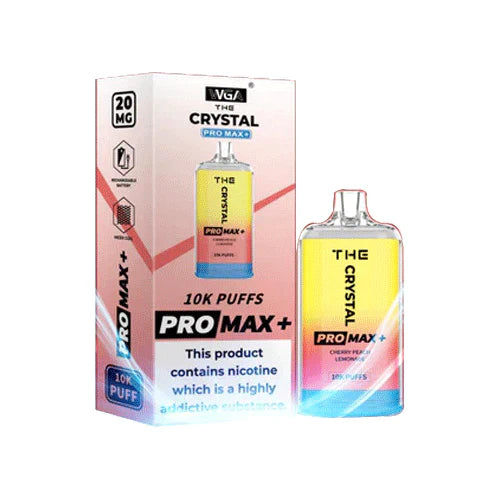 The Crystal Pro Max Plus 10000 Disposable Vape Pod 20MG 10x Multipack