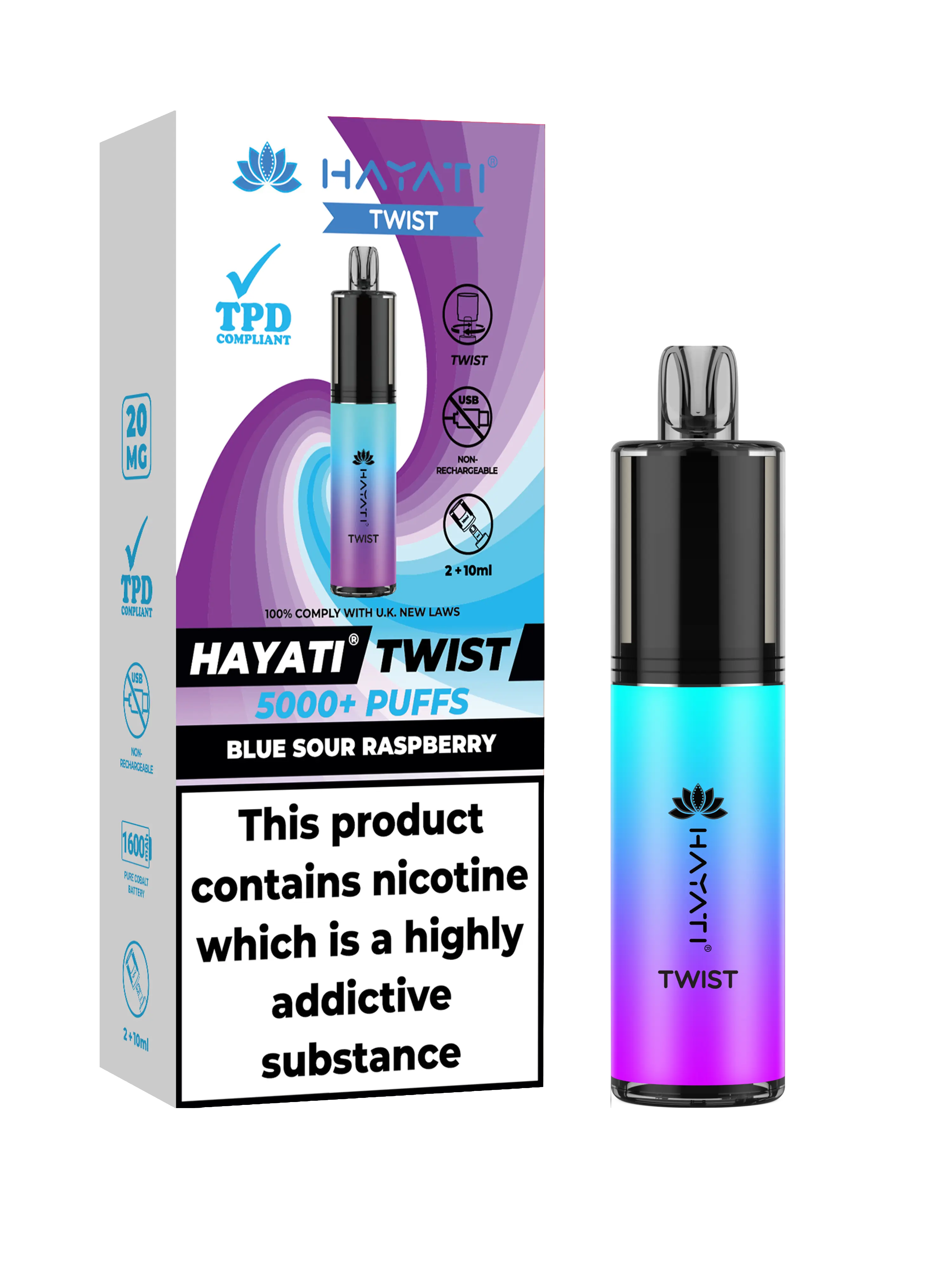 HAYATI TWIST 5000 PUFFS VAPE Box of 5