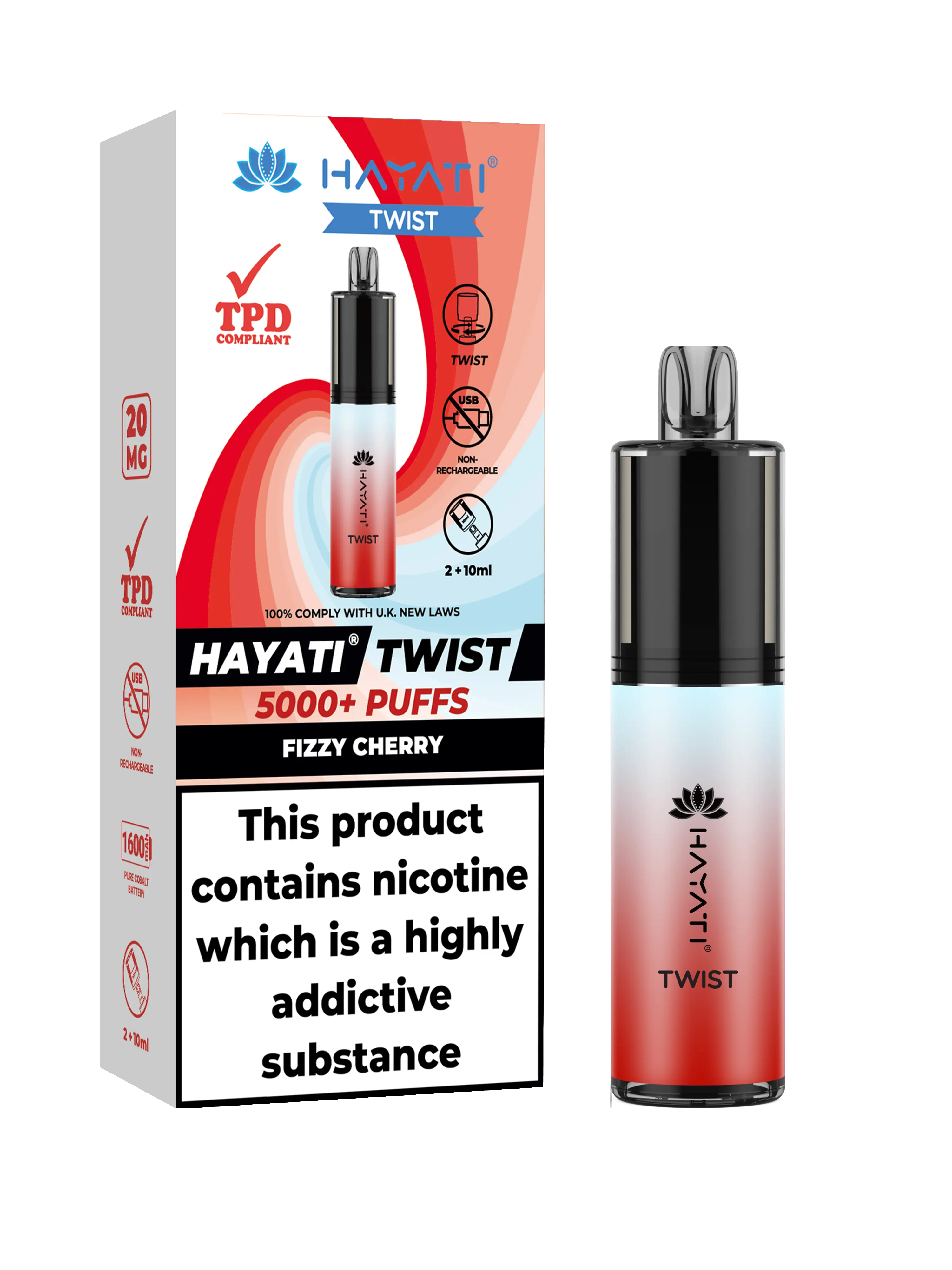 HAYATI TWIST 5000 PUFFS VAPE Box of 5