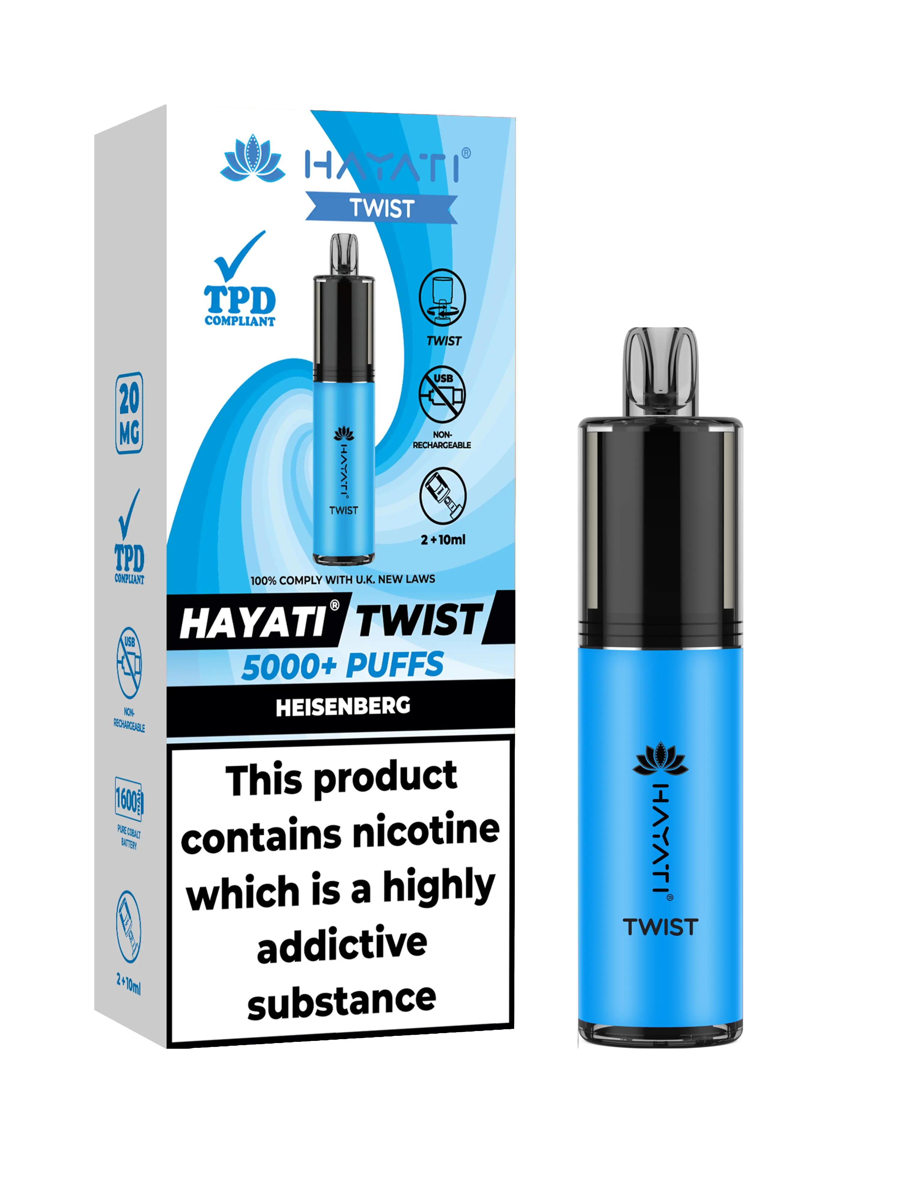 HAYATI TWIST 5000 PUFFS VAPE Box of 5