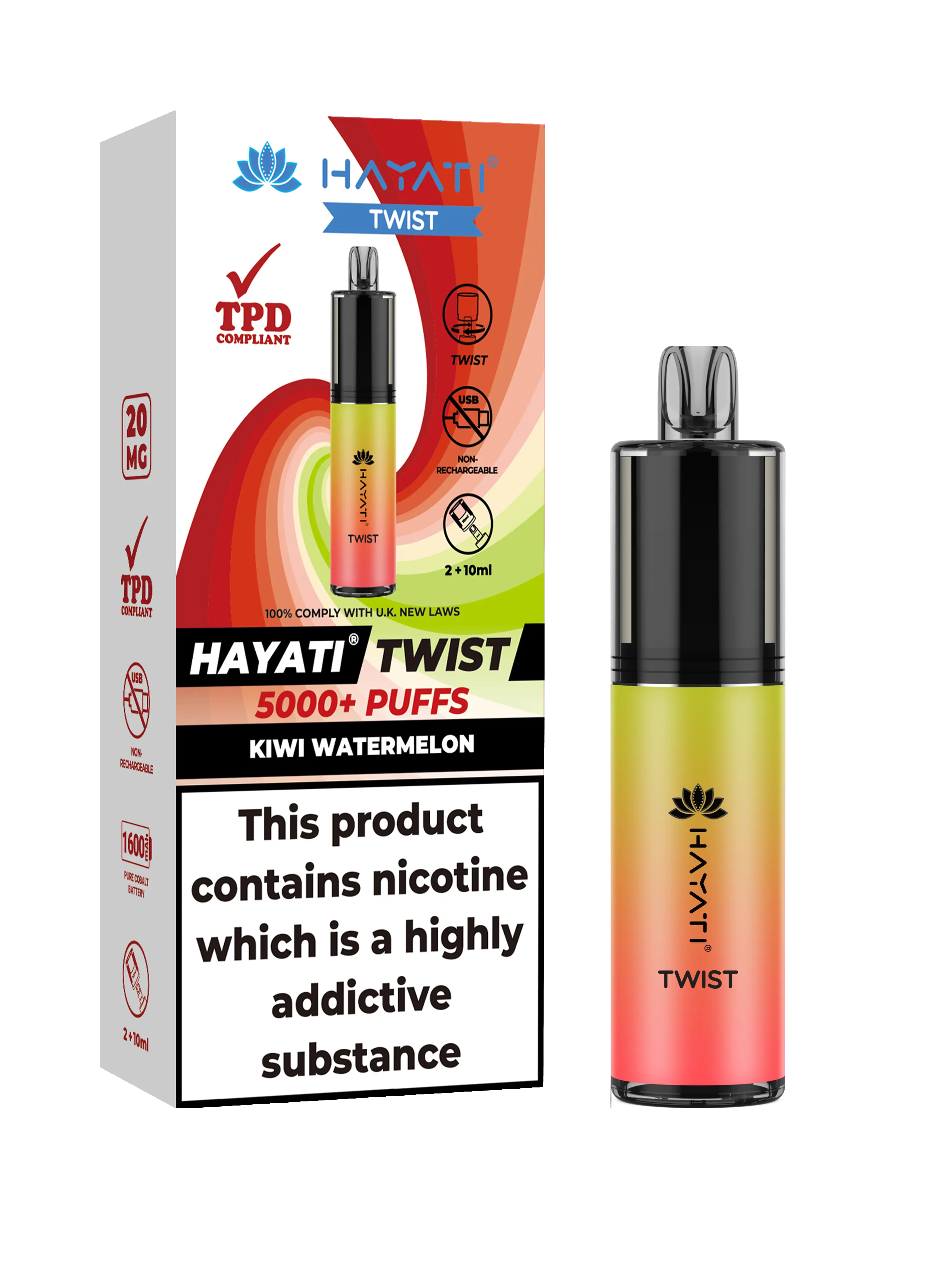 HAYATI TWIST 5000 PUFFS VAPE Box of 5