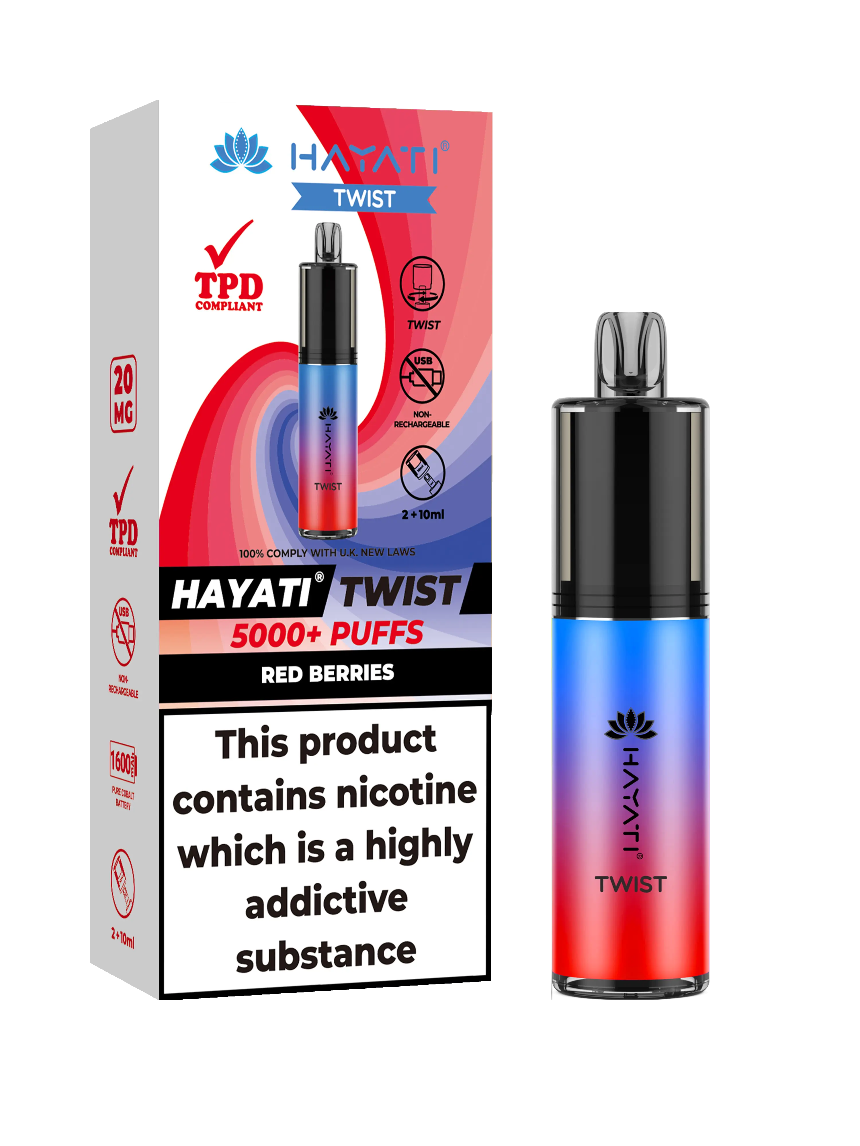 HAYATI TWIST 5000 PUFFS VAPE Box of 5