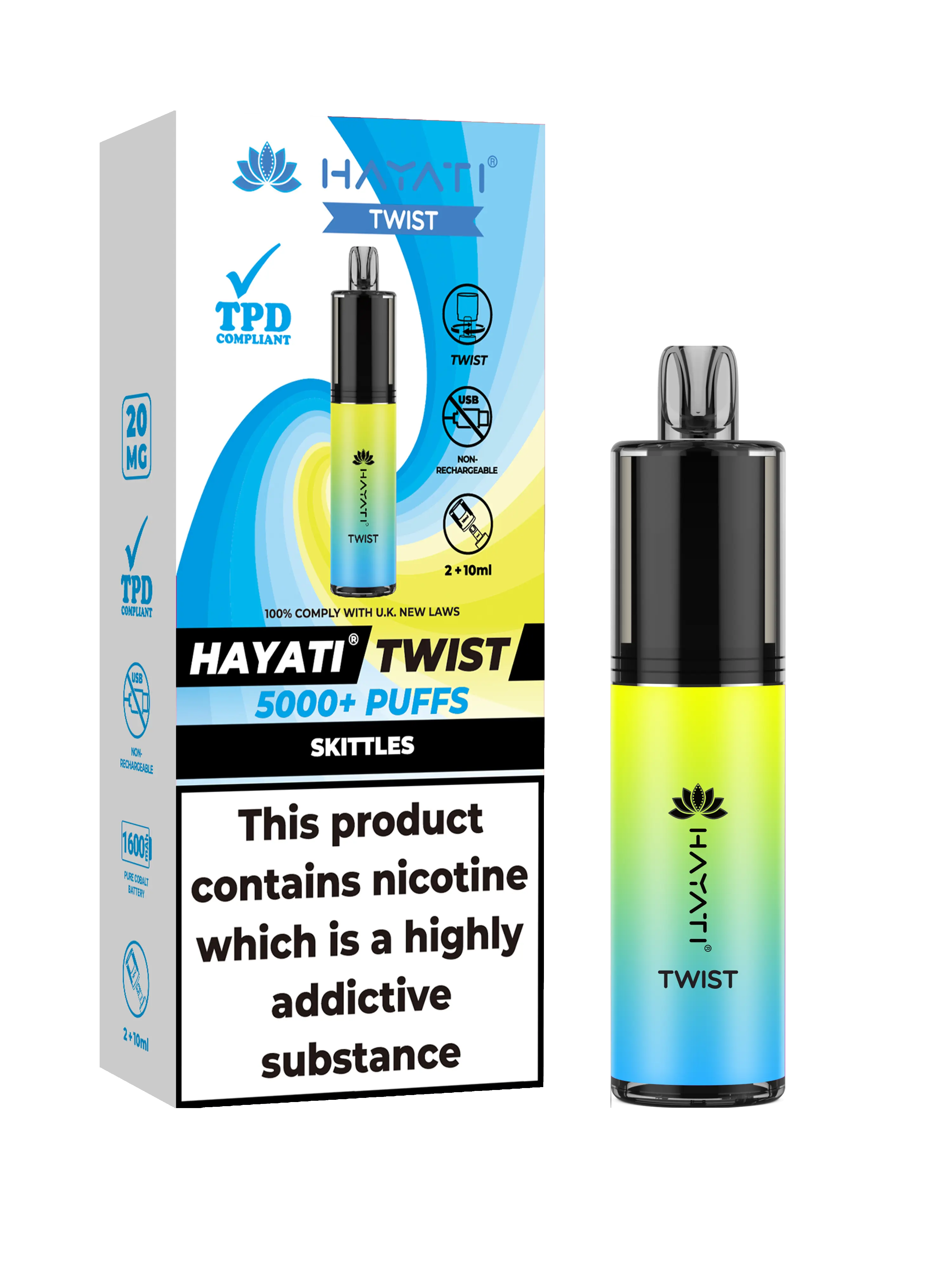 HAYATI TWIST 5000 PUFFS VAPE Box of 5