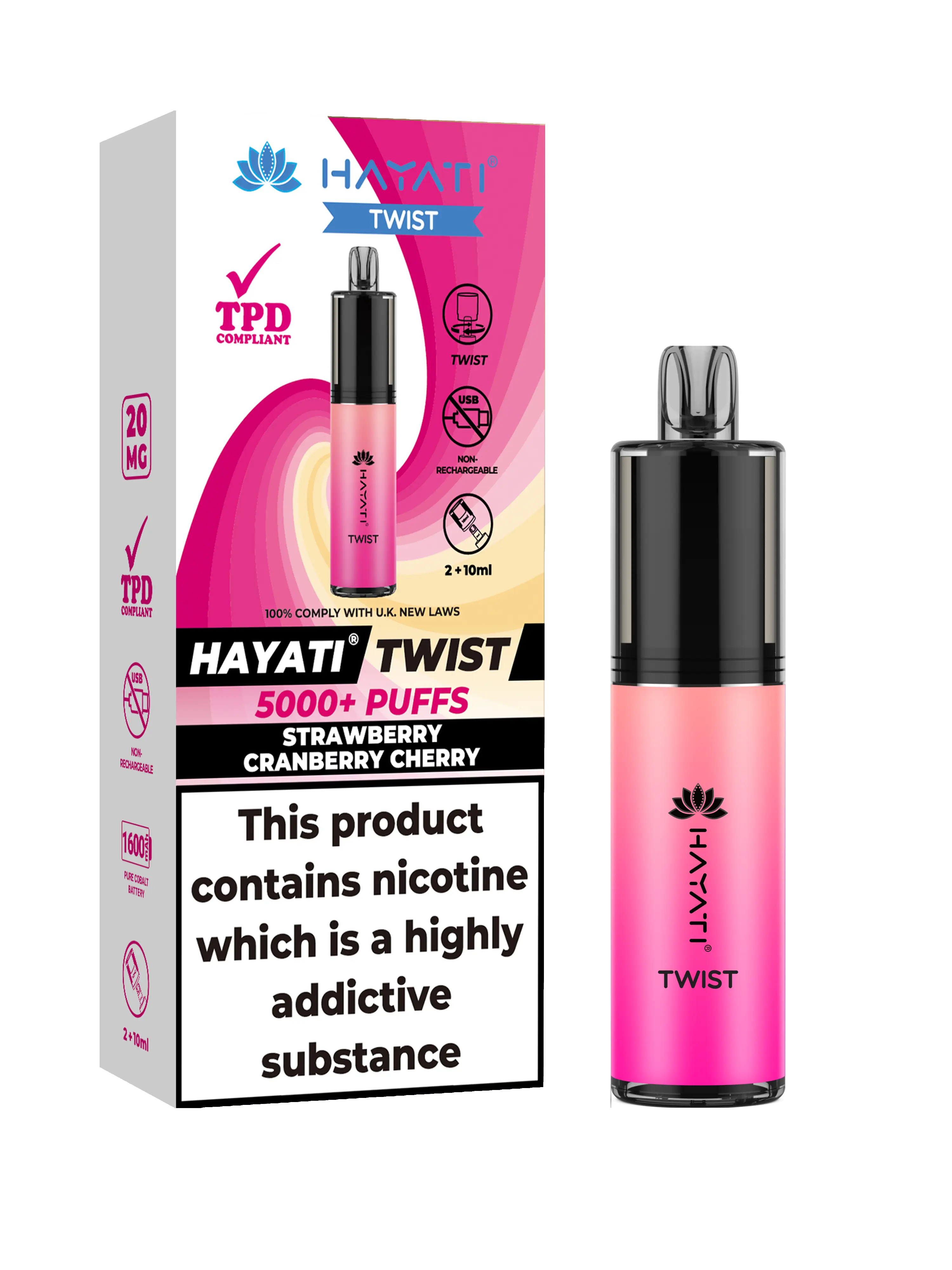 HAYATI TWIST 5000 PUFFS VAPE Box of 5