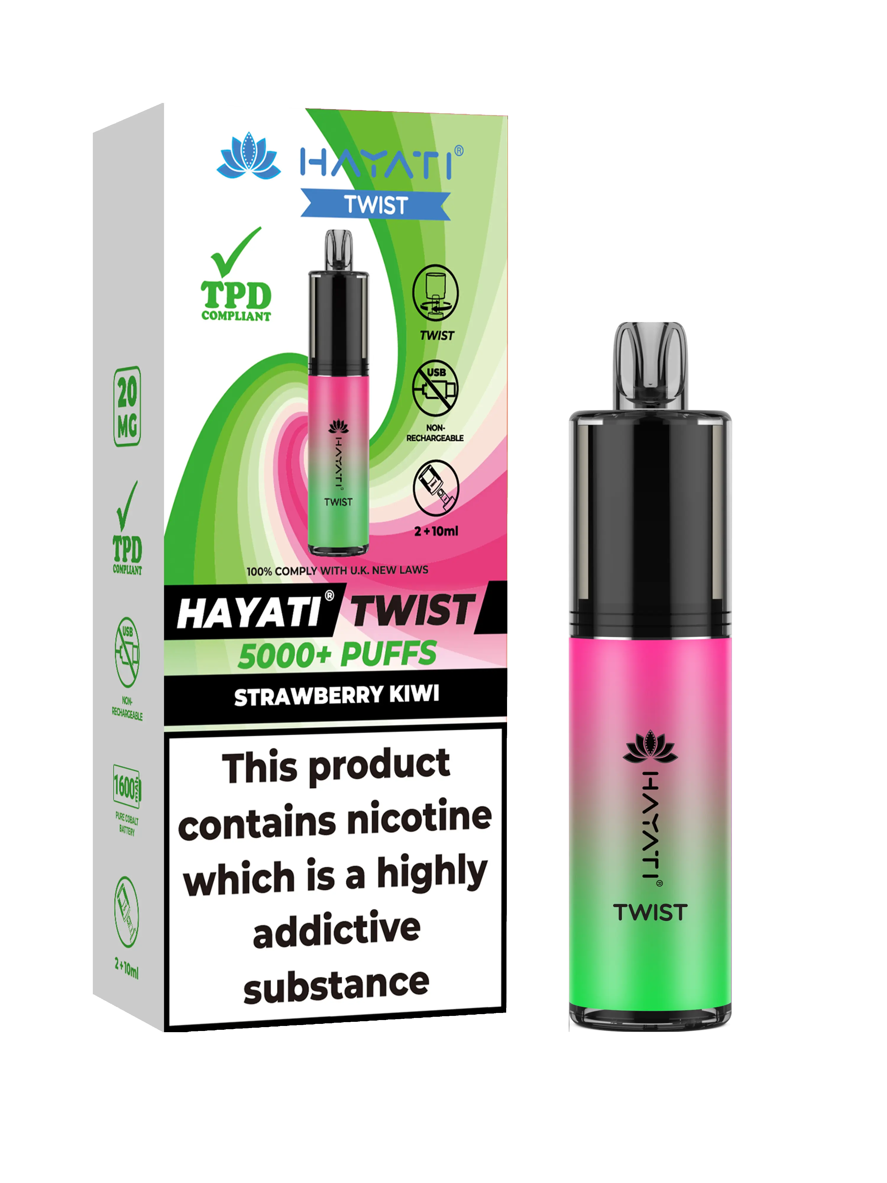 HAYATI TWIST 5000 PUFFS VAPE Box of 5