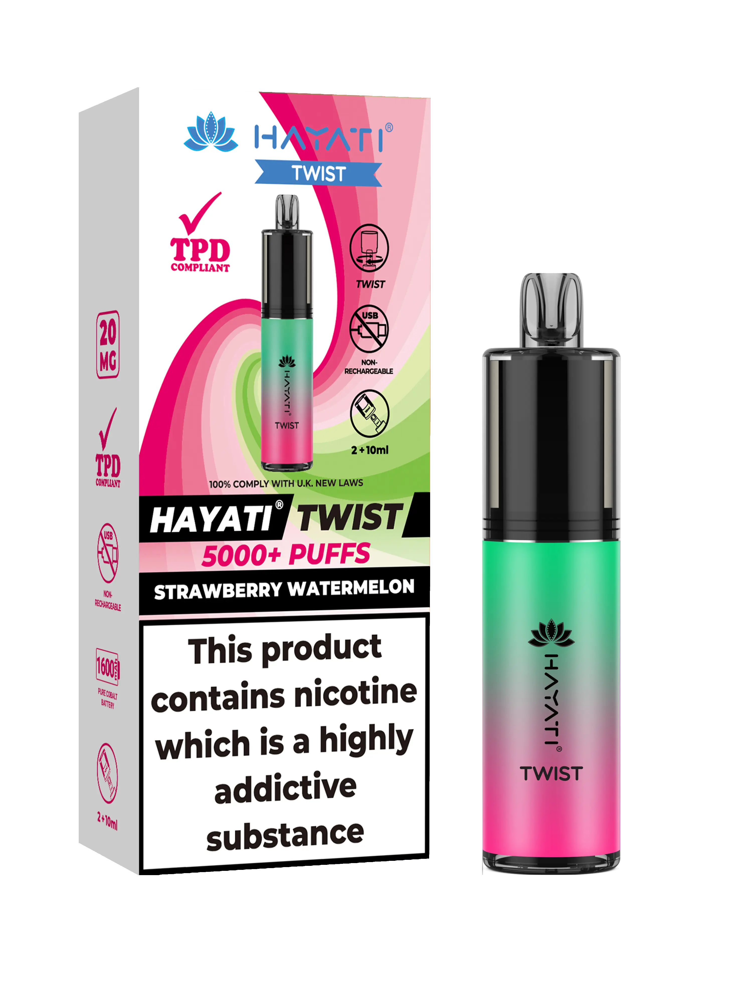 HAYATI TWIST 5000 PUFFS VAPE Box of 5