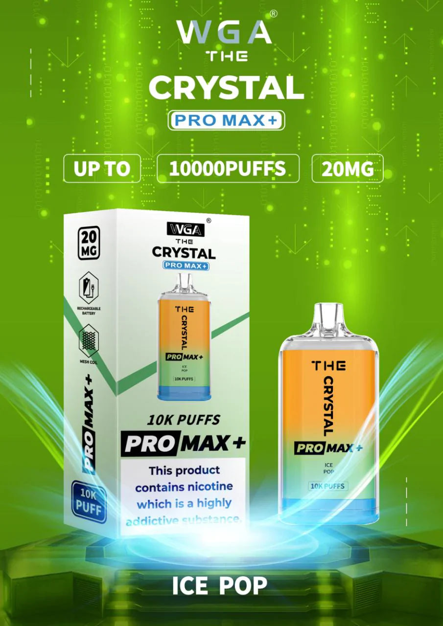 The Crystal Pro Max + 10000 Disposable Vape Puff Bar 