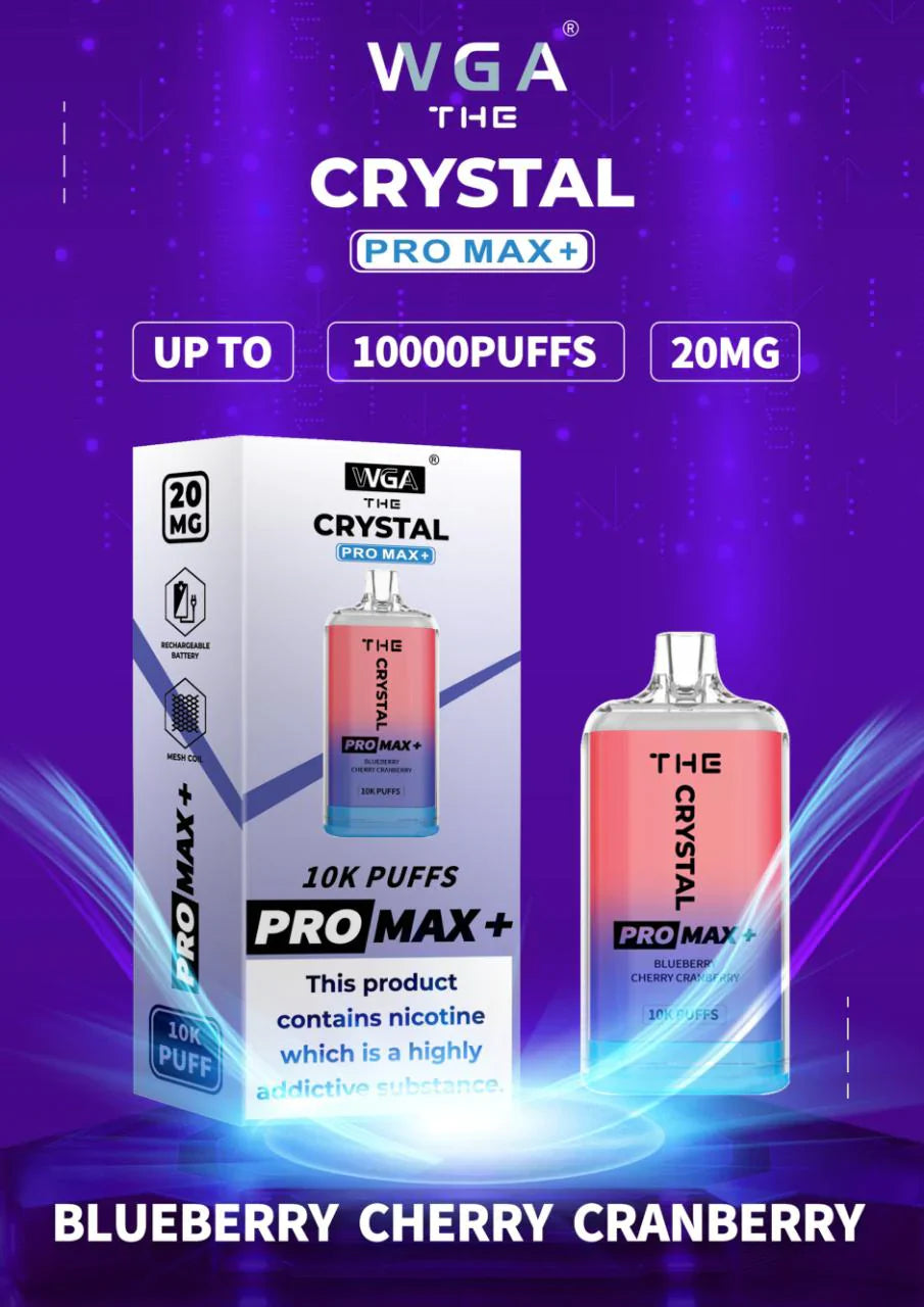 The Crystal Pro Max + 10000 Disposable Vape Puff Bar 