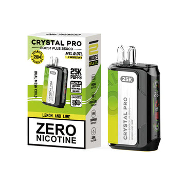 0% Crystal Pro Boost Plus 25000 Disposable Vape Pod Device - 0mg - Box of 5