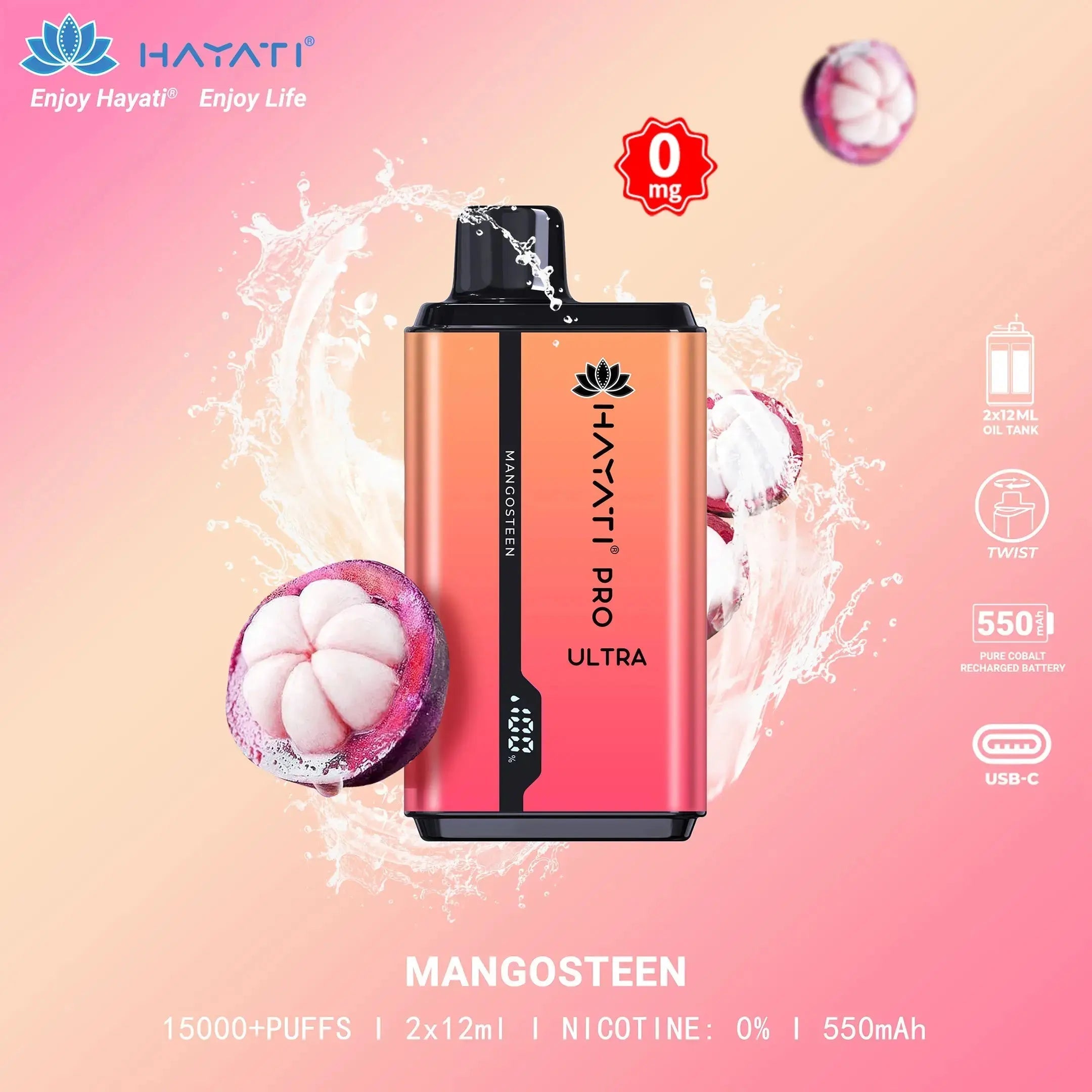 Hayati Pro Ultra 15000 Puffs Disposable Vape Bar Pod Box Of 10