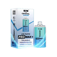 The Crystal Pro Max Plus 10000 Disposable Vape Pod 20MG 10x Multipack