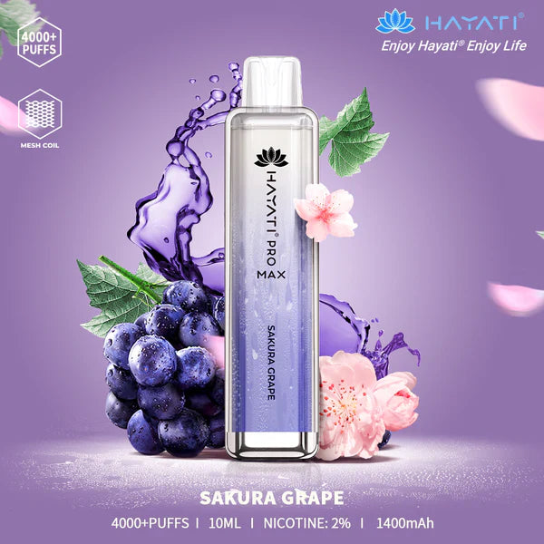 The Hayati Pro Max 4000 Disposable Vape 20MG 10 x Multipack