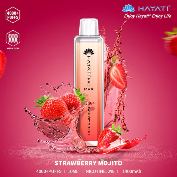 The Hayati Pro Max 4000 Disposable Vape 20MG 10 x Multipack