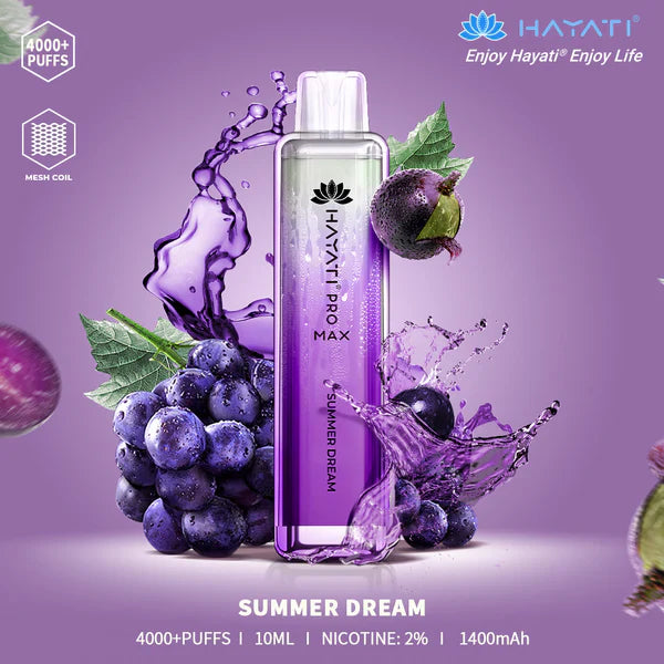 The Hayati Pro Max 4000 Disposable Vape 20MG 10 x Multipack