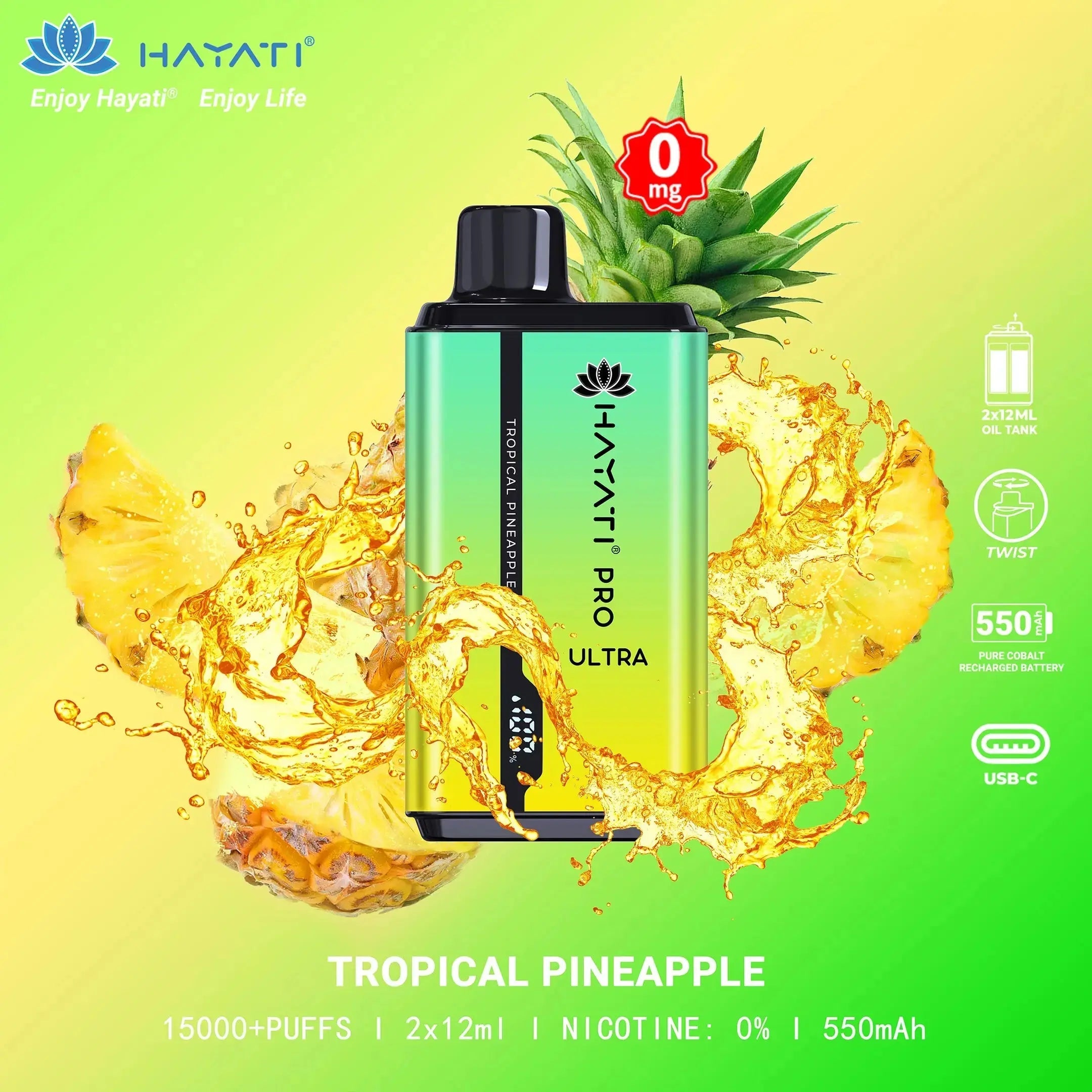 Hayati Pro Ultra 15000 Puffs Disposable Vape Bar Pod Box Of 10