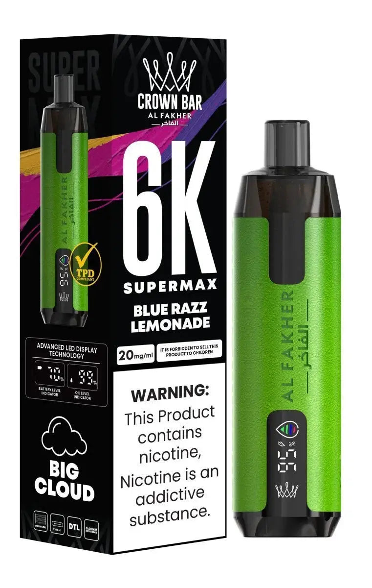 Al Fakher Supermax 6000 Disposable Vape Box of 10