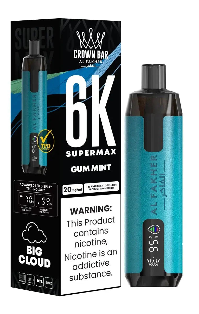 Al Fakher Supermax 6000 Disposable Vape Box of 10