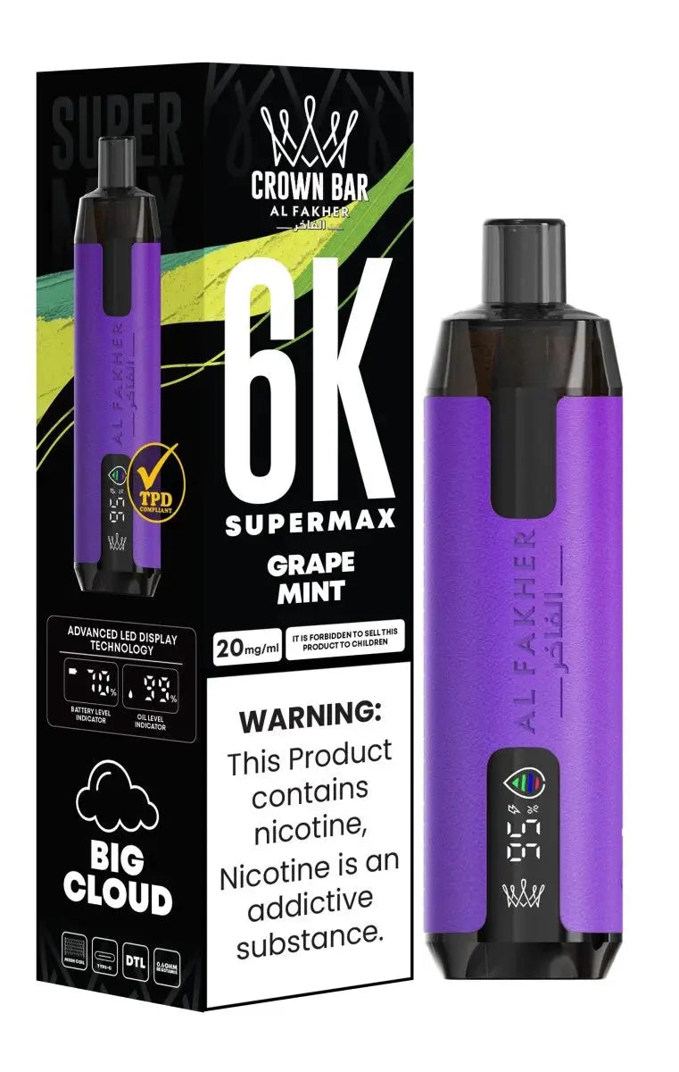 Al Fakher Supermax 6000 Disposable Vape Box of 10