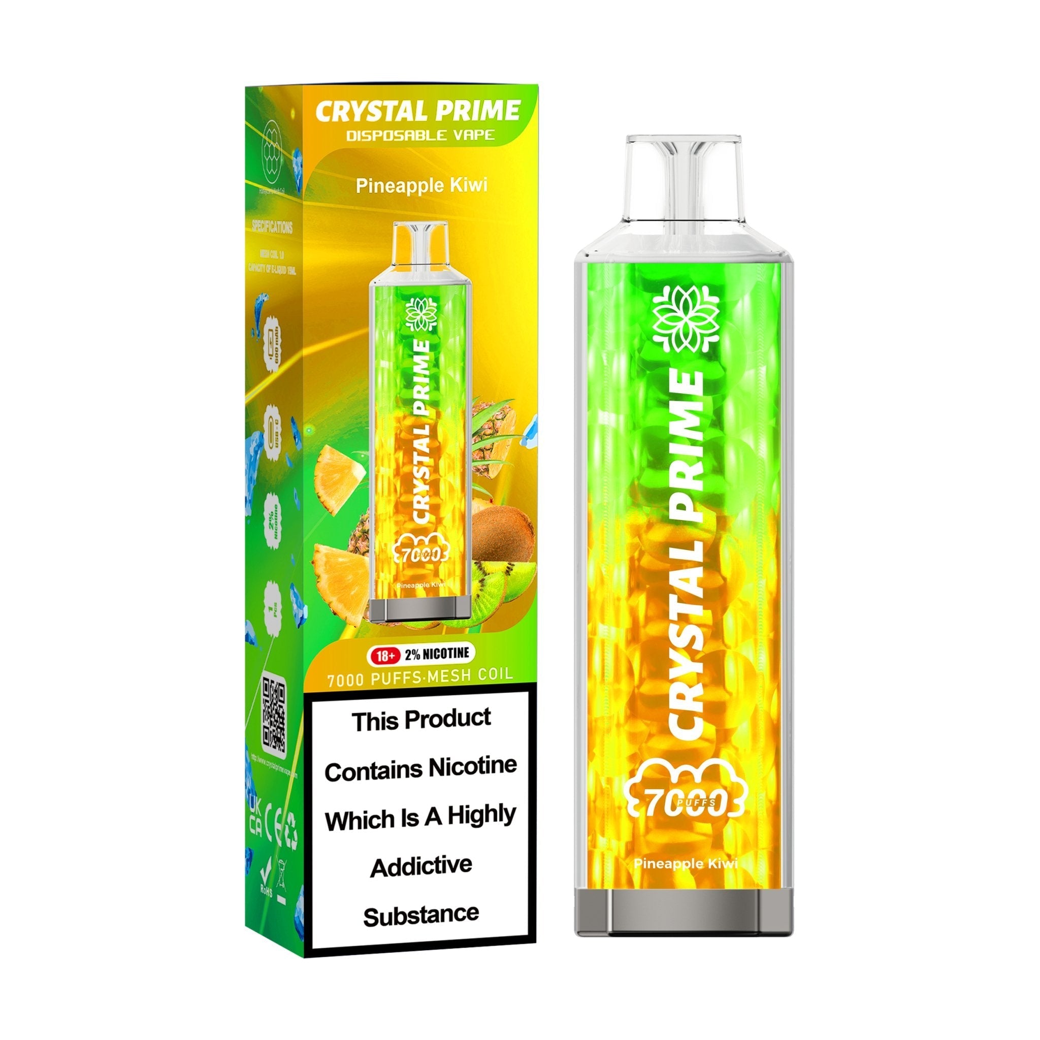 Crystal Prime 7000 Puffs Disposable Vape Pod Device 20MG