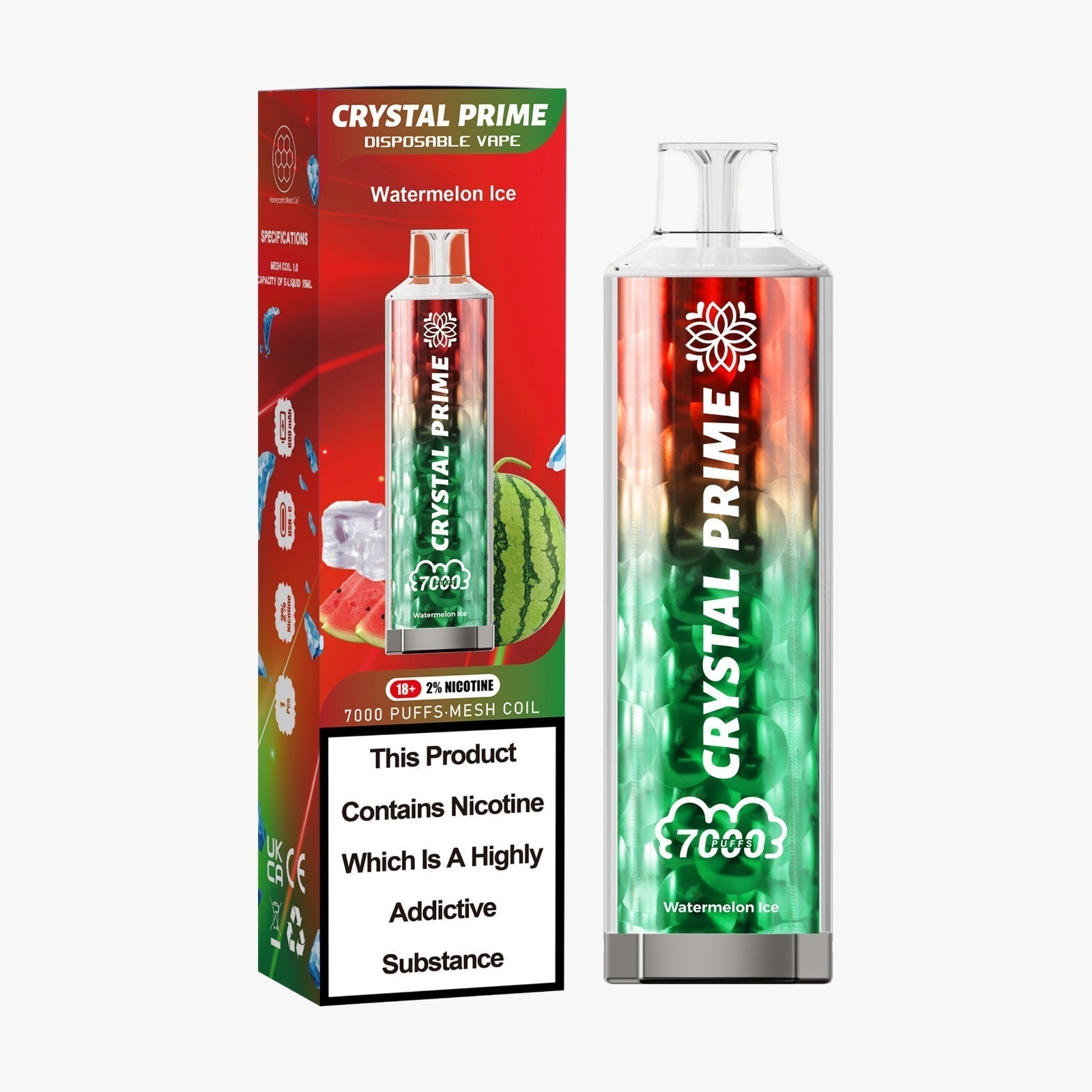 Crystal Prime 7000 Puffs Disposable Vape Pod Device 20MG