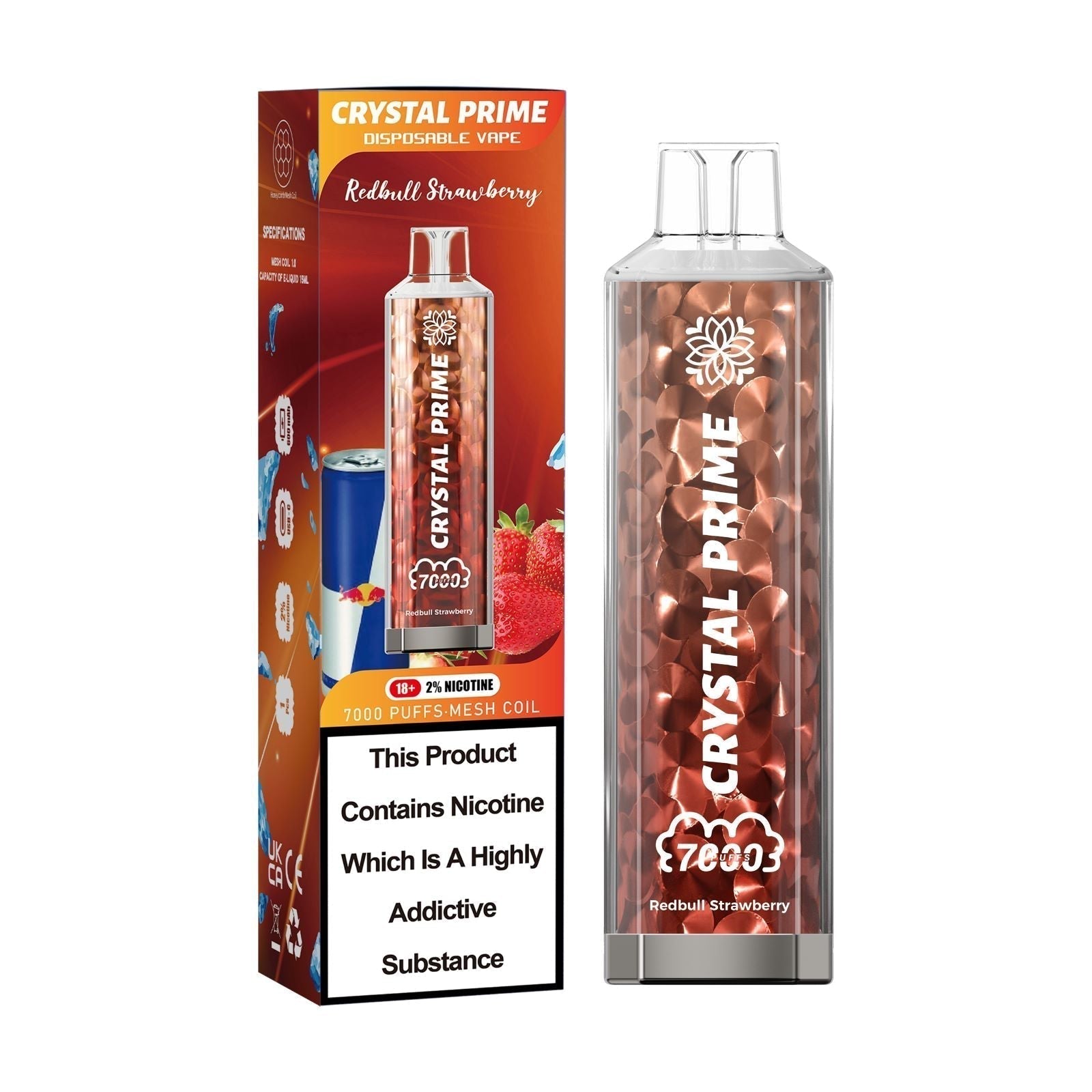 Crystal Prime 7000 Puffs Disposable Vape Pod Device 20MG