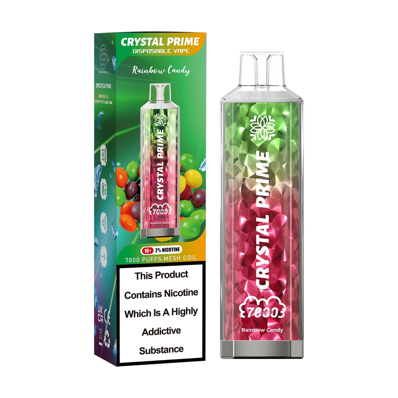 Crystal Prime 7000 Puffs Disposable Vape Pod Device 20MG