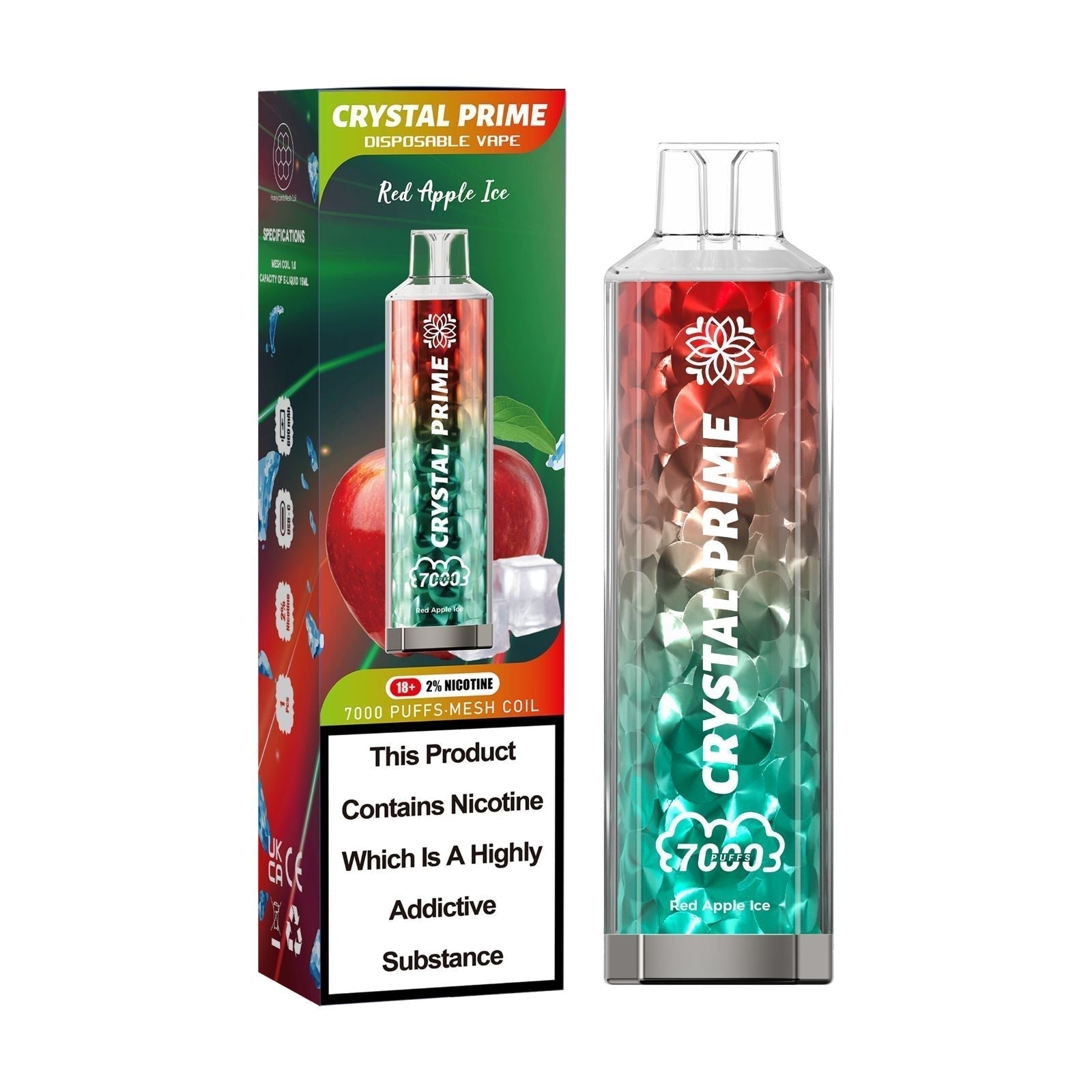 Crystal Prime 7000 Puffs Disposable Vape Pod Device 20MG