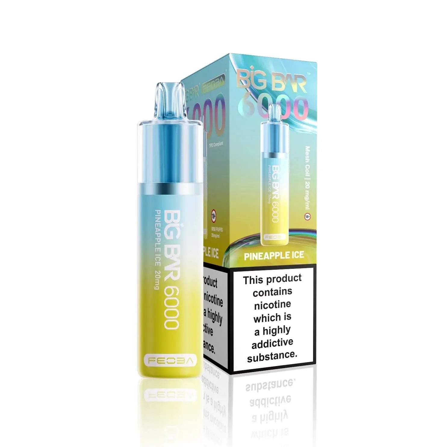 Feoba Big Bar 6000 Puffs Disposable Vape Box of 5