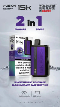 2 IN 1 FUSION 15K PUFFS DISPOSABLE VAPE POD KIT