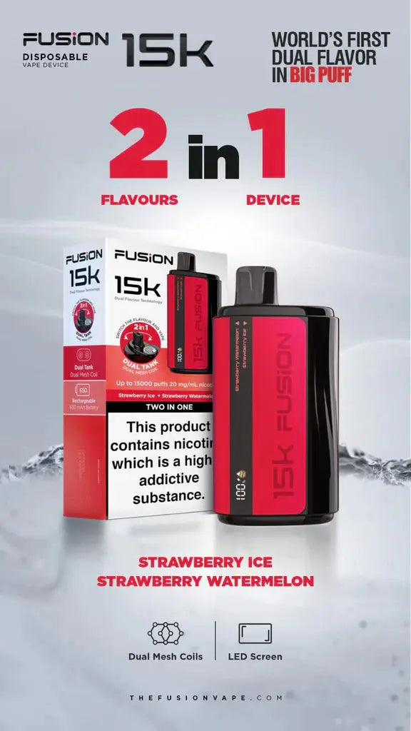 2 IN 1 FUSION 15K PUFFS DISPOSABLE VAPE POD KIT