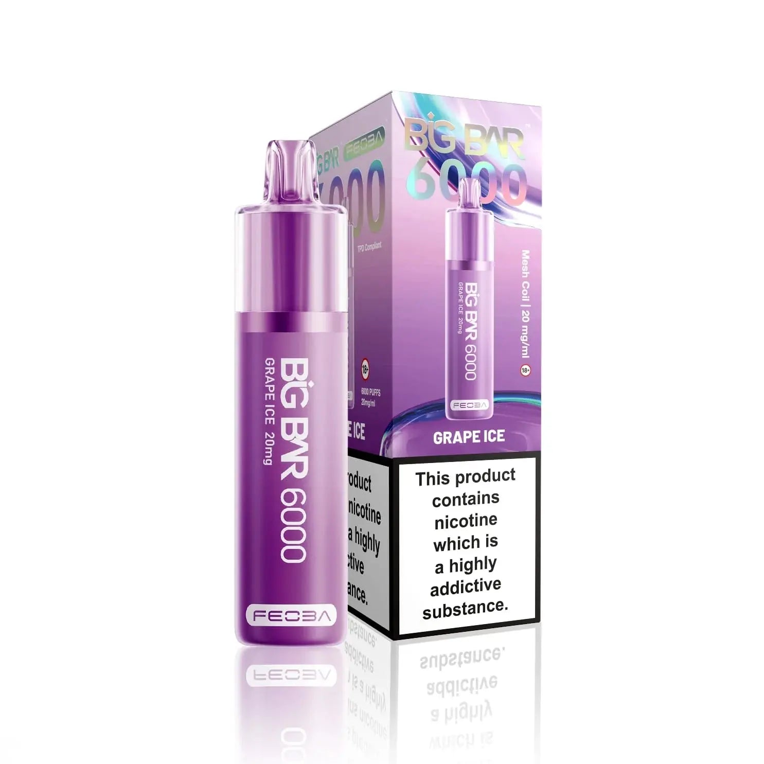 Feoba Big Bar 6000 Puffs Disposable Vape Box of 5