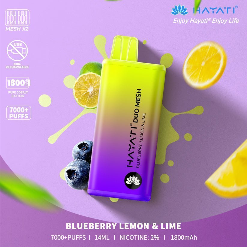 Hayati Duo Mesh 7000 Puffs Disposable Vape Pod 20MG- Box of 10