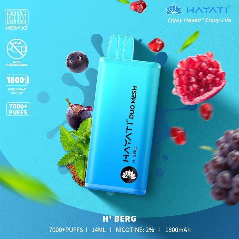 Hayati Duo Mesh 7000 Puffs Disposable Vape Pod 20MG