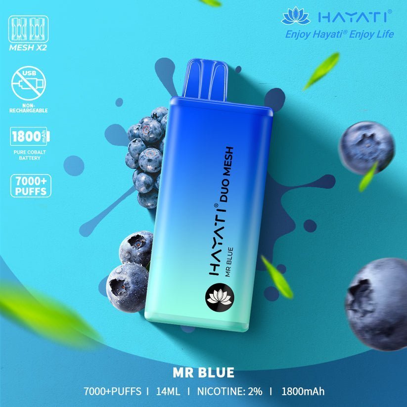 Hayati Duo Mesh 7000 Puffs Disposable Vape Pod 20MG