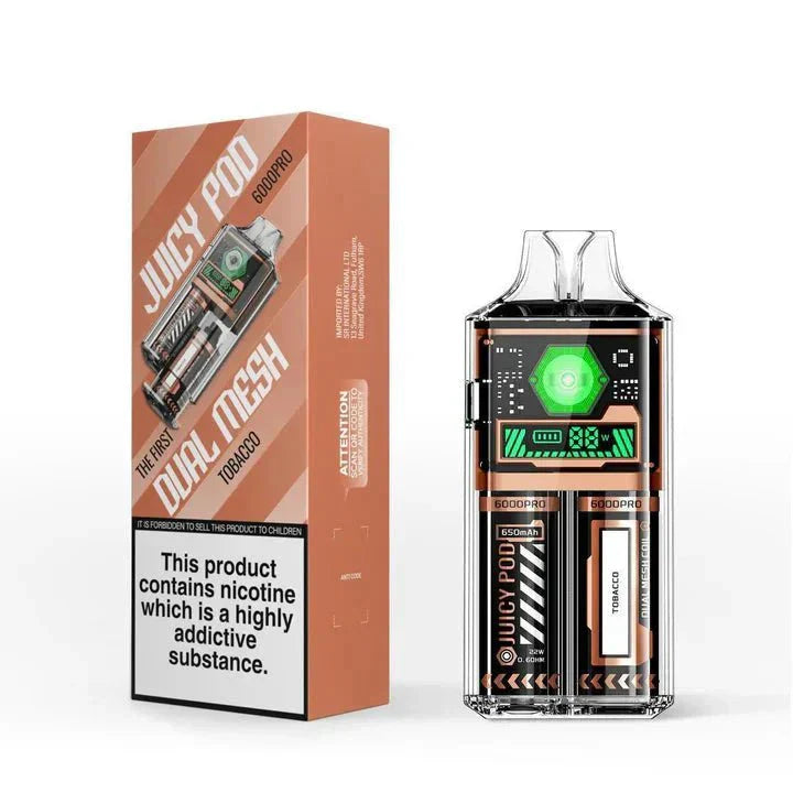 Juicy Pod Good Pro 6000 Puffs Disposable Vape Box of 5
