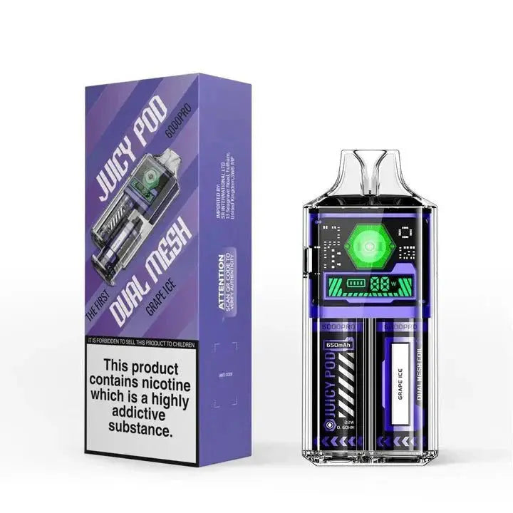 Juicy Pod Good Pro 6000 Puffs Disposable Vape Box of 5
