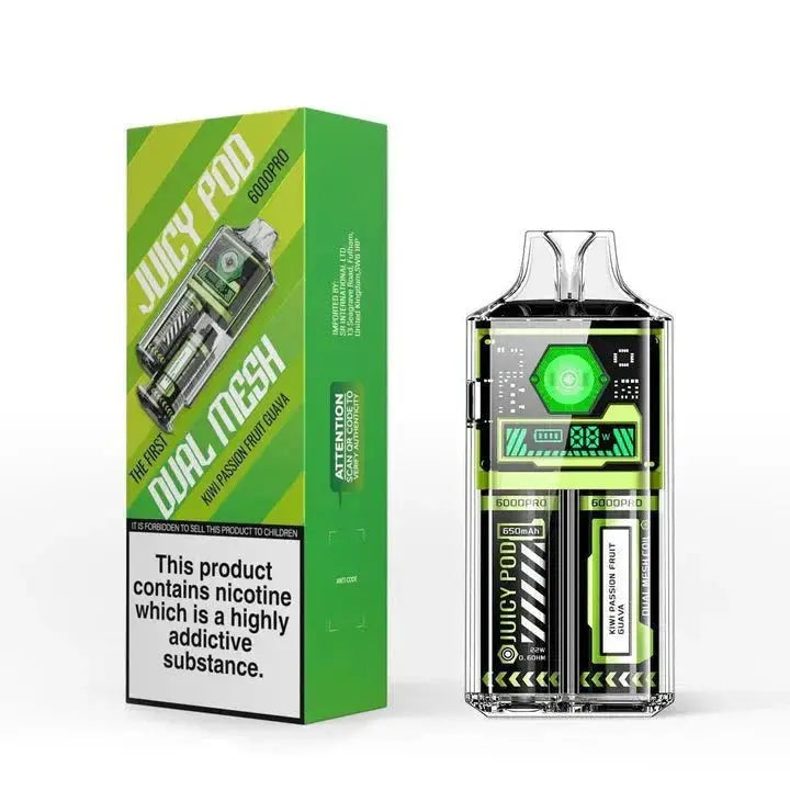 Juicy Pod Good Pro 6000 Puffs Disposable Vape Box of 5