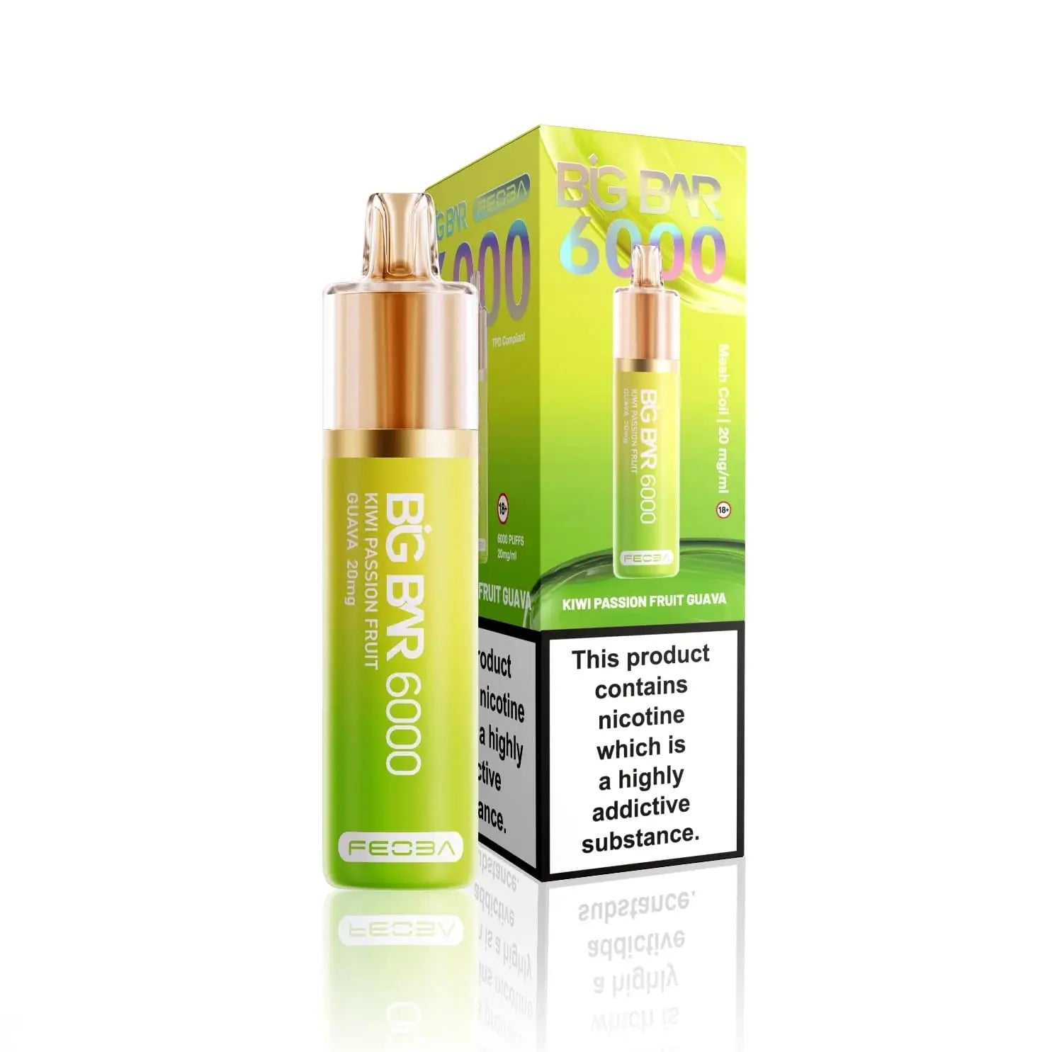 Feoba Big Bar 6000 Puffs Disposable Vape Box of 5