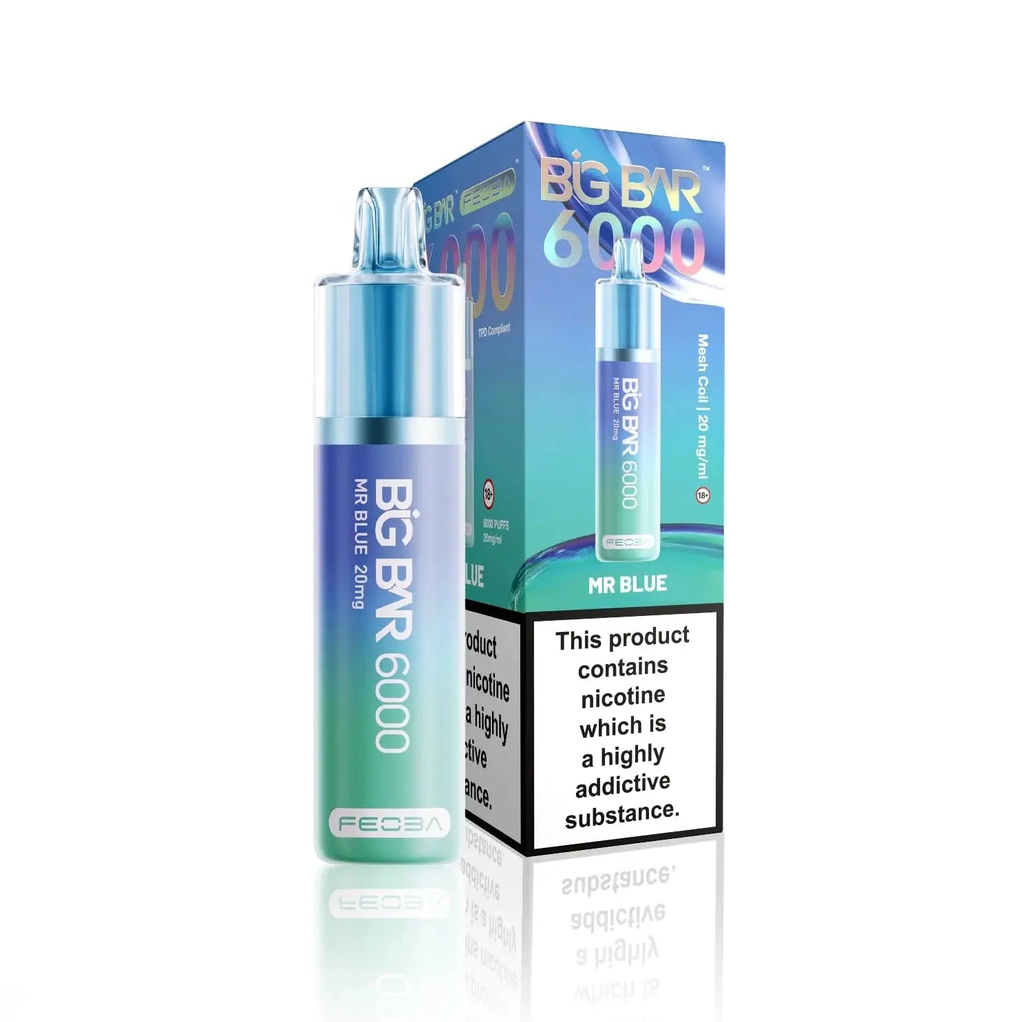 Feoba Big Bar 6000 Puffs Disposable Vape Box of 5