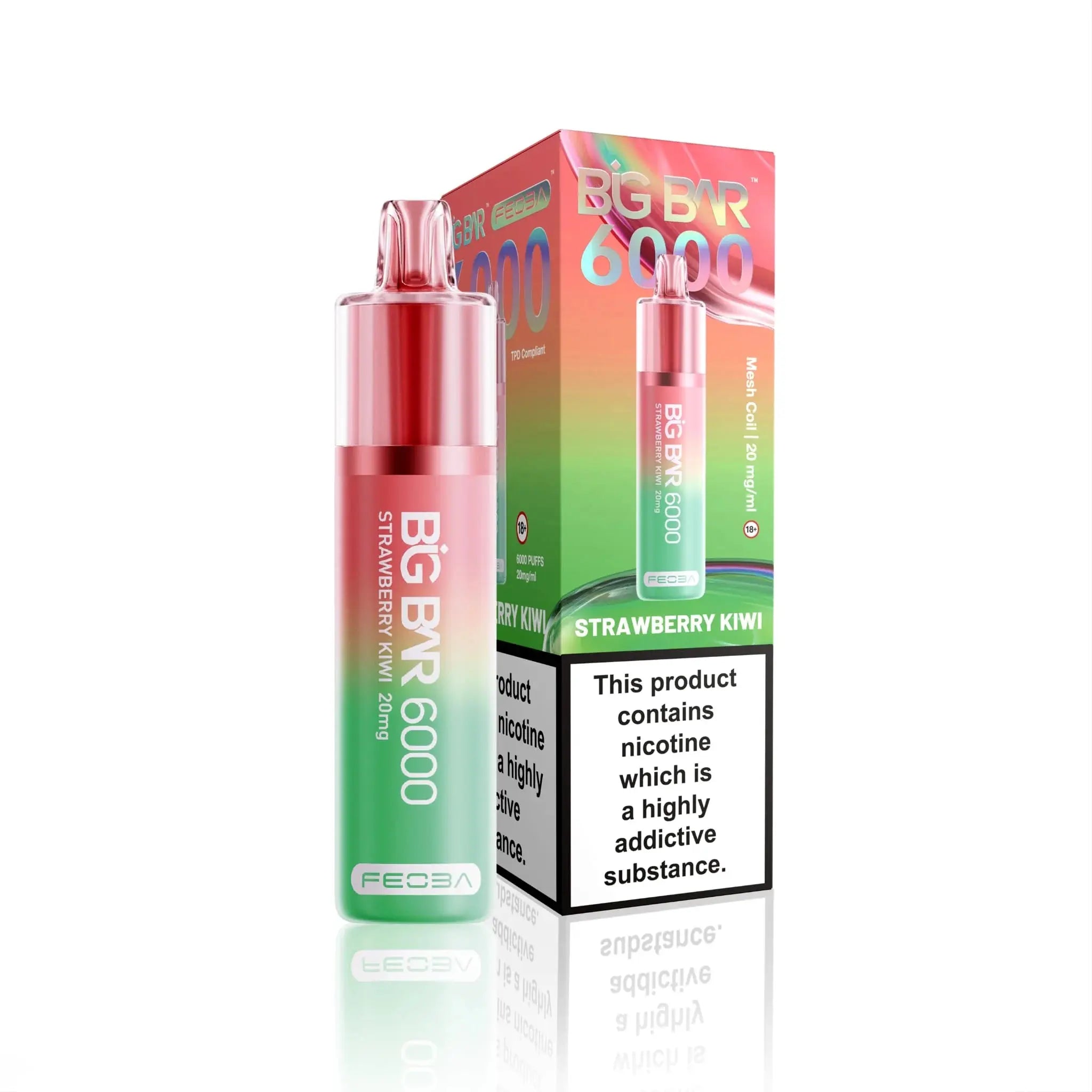 Feoba Big Bar 6000 Puffs Disposable Vape Box of 5